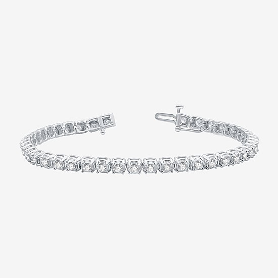 2 CT. T.W. Natural White Diamond 10K White or Yellow Gold 7.5 Inch Tennis Bracelet