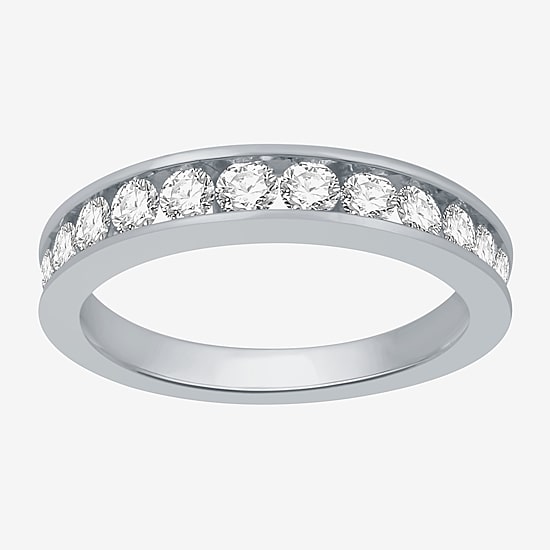 (I-J / I2) Womens 4MM 1 CT. T.W. Natural White Diamond 14K Gold Wedding Band