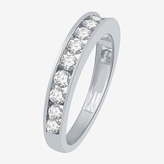 (I-J / I2) Womens 4MM 1 CT. T.W. Natural White Diamond 14K Gold Wedding Band