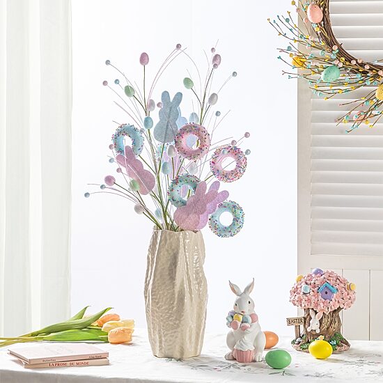 Glitzhome Glitter Egg, Bunny And Donuts Picks Pick