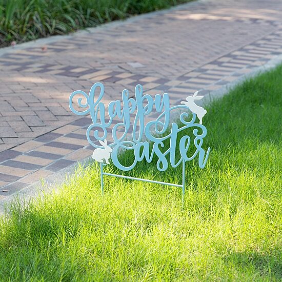 Glitzhome 24" Metal Easter Yard Art
