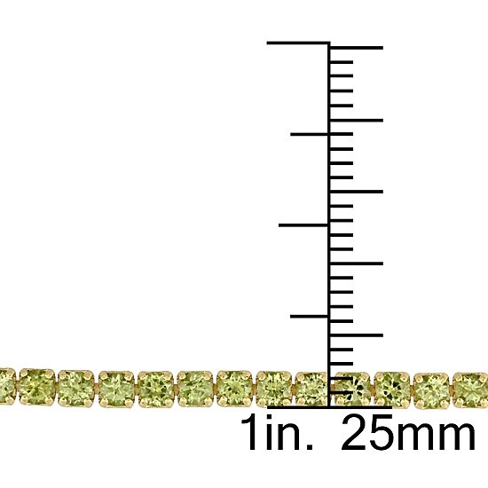 Womens Genuine Green Peridot Sterling Silver Bolo Bracelet