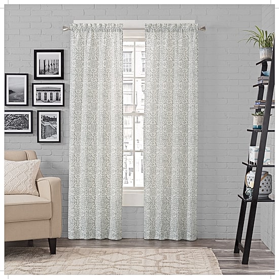 Pairs To Go Brockwell Rod Pocket Light-Filtering Set of 2 Curtain Panel