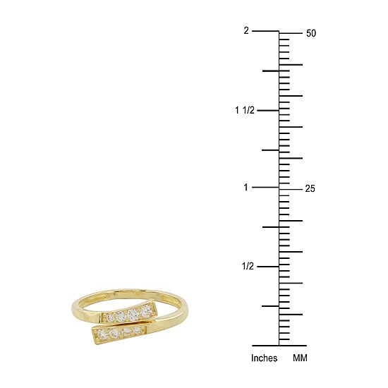 White Cubic Zirconia 10K Gold Adjustable Toe Ring