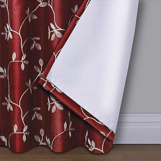 Max Blackout Mystique Grommet Top Embroidered 100% Blackout Single Curtain Panel