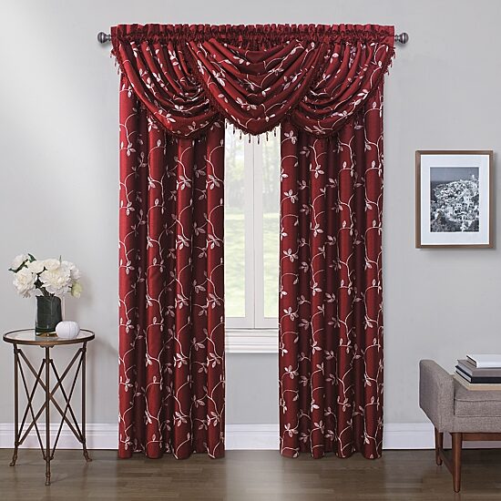 Max Blackout Mystique Rod Pocket Embroidered 100% Blackout Single Curtain Panel
