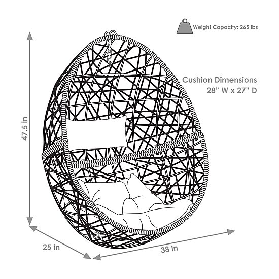 Sunnydaze® Caroline Hanging Egg Chair