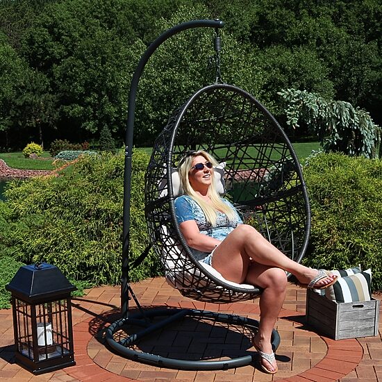 Sunnydaze® Caroline Hanging Egg Chair With Stand