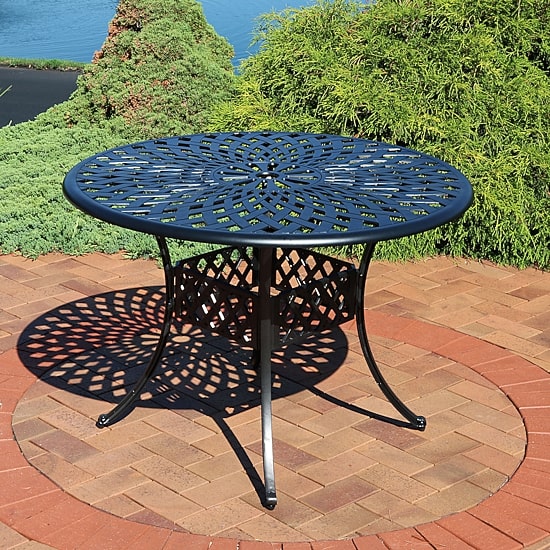 Sunnydaze Dining Collection Weather Resistant Metal Side Table