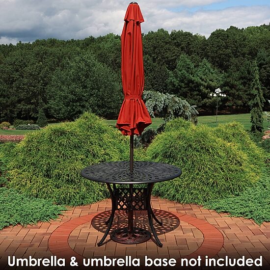 Sunnydaze Dining Collection Weather Resistant Metal Side Table
