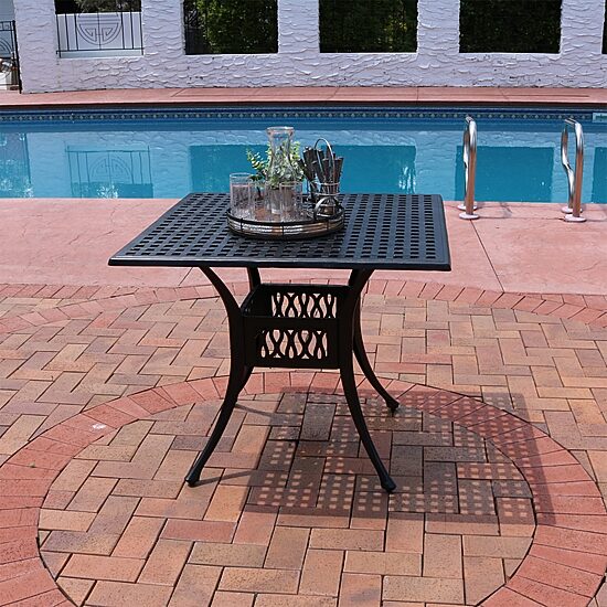 Sunnydaze Collection Square Dining Table