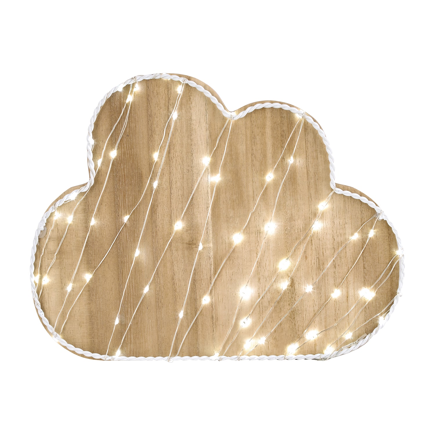 Nojo Light Up Cloud Wood Wall Art