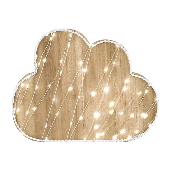Nojo Light Up Cloud Wood Wall Art