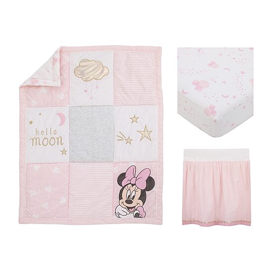 Disney Collection 3-pc. Minnie Mouse Crib Bedding Set