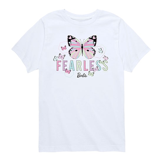 Little & Big Kid Girls Crew Neck Short Sleeve Regular Fit Barbie Graphic T-Shirt
