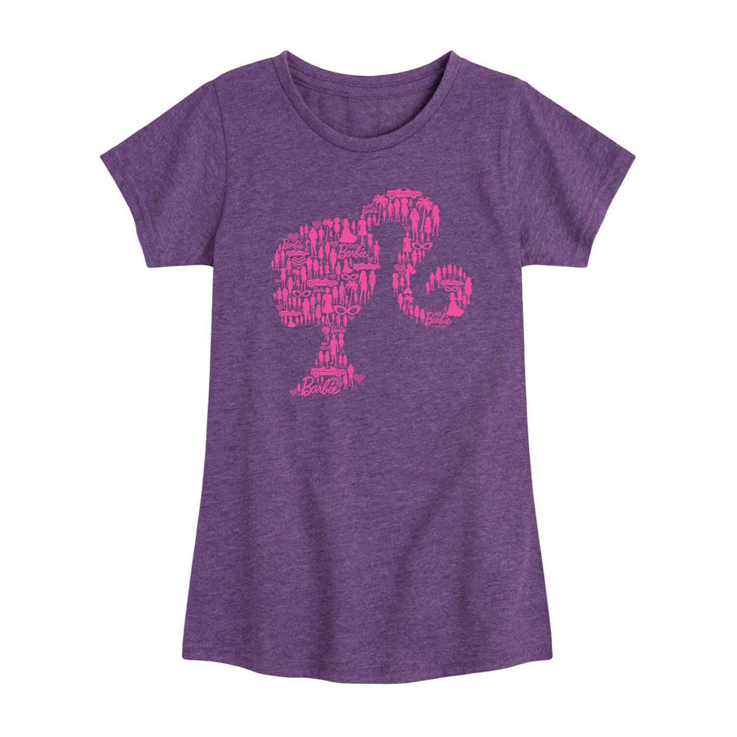 Little & Big Kid Girls Crew Neck Short Sleeve Regular Fit Barbie Graphic T-Shirt