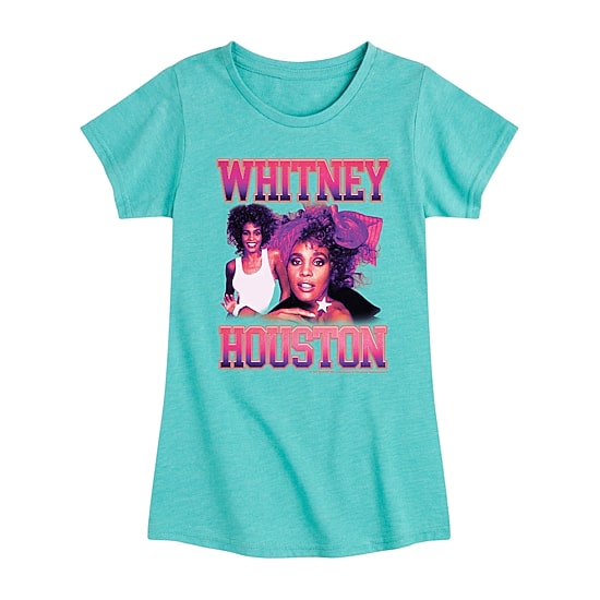 Little & Big Kid Girls Crew Neck Short Sleeve Regular Fit Whitney Houston Graphic T-Shirt