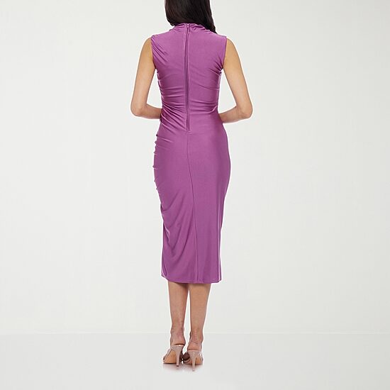Premier Amour Womens Sleeveless Midi Sheath Dress