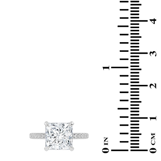 (G-H / Si1-Si2) Womens 2 1/4 CT. T.W. Lab Grown White Diamond 14K Gold Oval Side Stone Engagement Ring