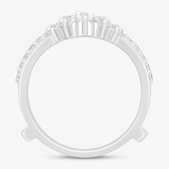 (I / Si2) Womens 1 CT. T.W. Lab Grown White Diamond 14K Gold Ring Guard