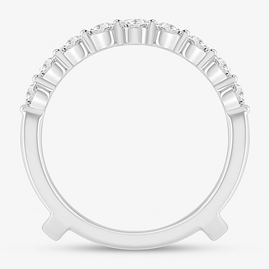 (I / Si2) Womens 1 CT. T.W. Lab Grown White Diamond 14K Gold Ring Guard