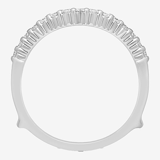 Womens 1/2 CT. T.W. Natural White Diamond 14K Gold Ring Guard