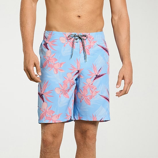 Hurley Mens Drawstring Waist 9 1/2" Ombre Swim Trunks