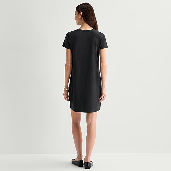 St. John's Bay Womens Short Sleeve T-Shirt Dress
