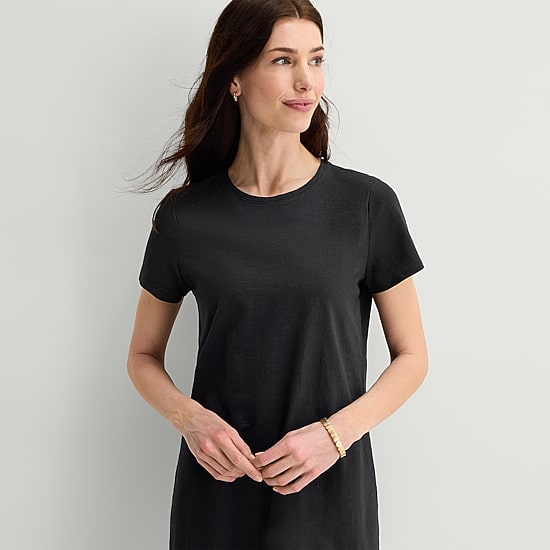 St. John's Bay Womens Short Sleeve T-Shirt Dress