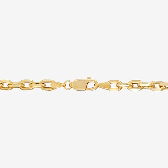 Womens 14K Gold 8 1/2 Inch Semisolid Rolo Chain Bracelet