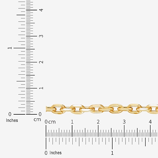 Womens 14K Gold 8 1/2 Inch Semisolid Rolo Chain Bracelet