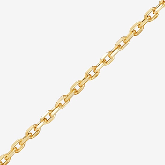 Womens 14K Gold 8 1/2 Inch Semisolid Rolo Chain Bracelet