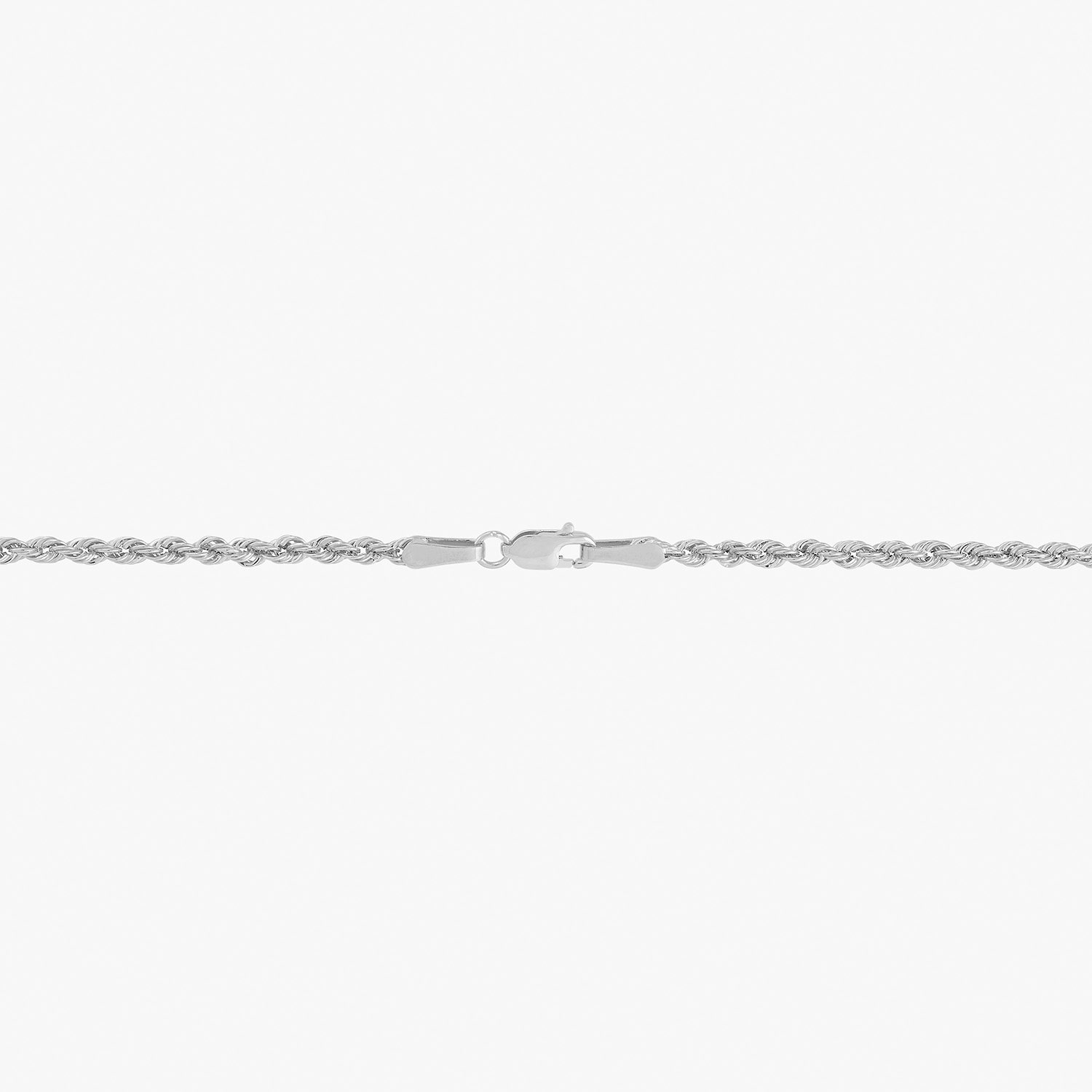 Womens 10K Gold Inch Rope Chain Necklace