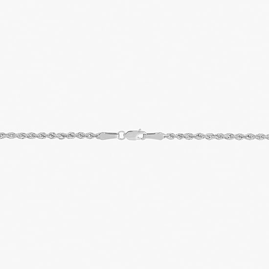 Womens 10K Gold 22 Inch Rope Chain Necklace