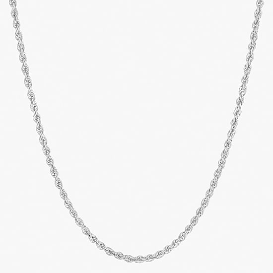 Womens 10K Gold 22 Inch Rope Chain Necklace