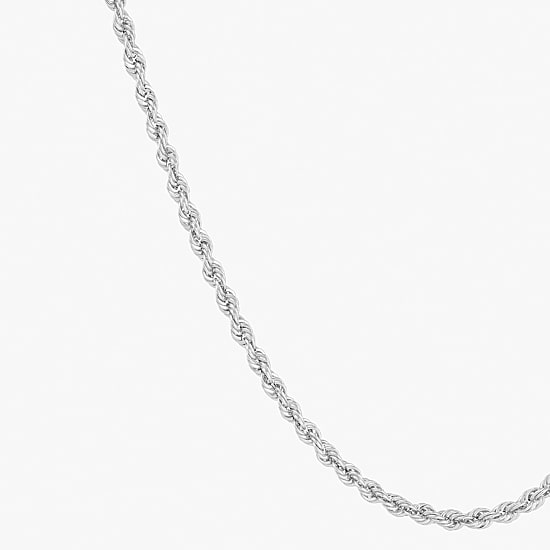 Womens 10K Gold 22 Inch Rope Chain Necklace