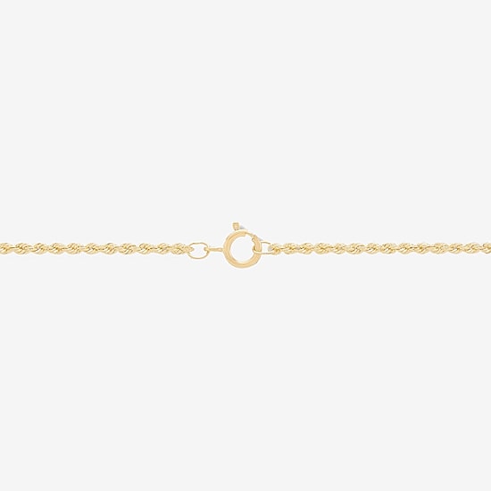 Womens 14K Gold 22 Inch Rope Chain Necklace