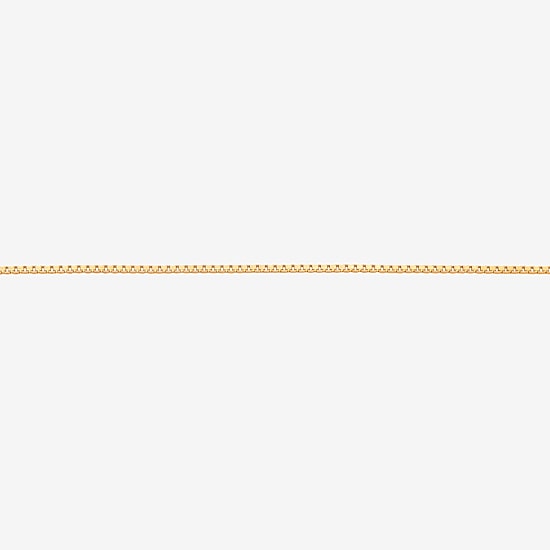 Womens 14K Gold 20 Inch Box Chain Necklace