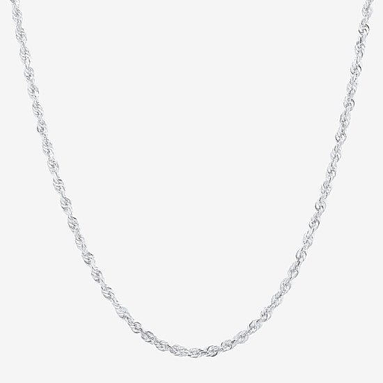 Womens 14K Gold 18 Inch Rope Chain Necklace