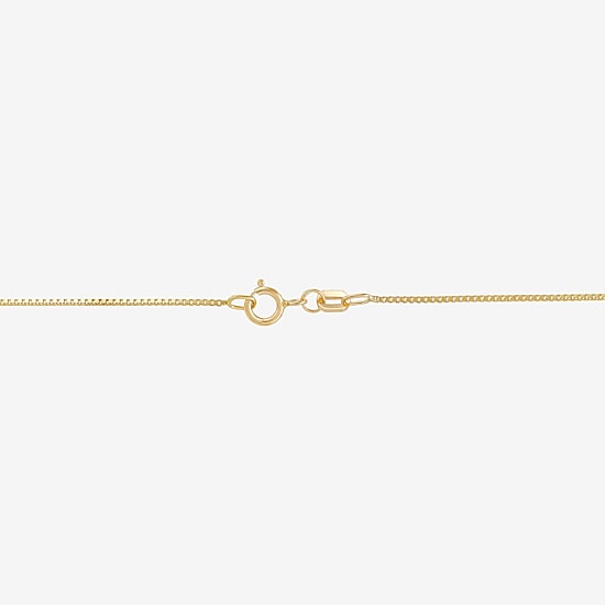 Womens 14K Gold 16 Inch Box Chain Necklace