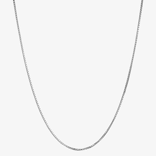 Womens 14K Gold 24 Inch Box Chain Necklace