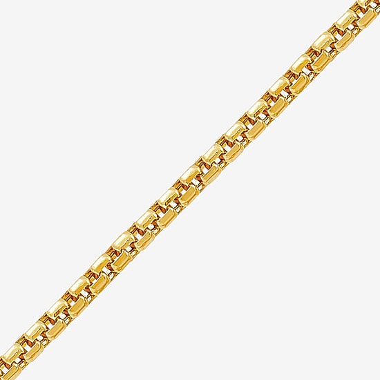 Womens 14K Gold 22 Inch Box Chain Necklace