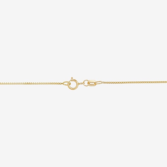 Womens 14K Gold 18 Inch Box Chain Necklace