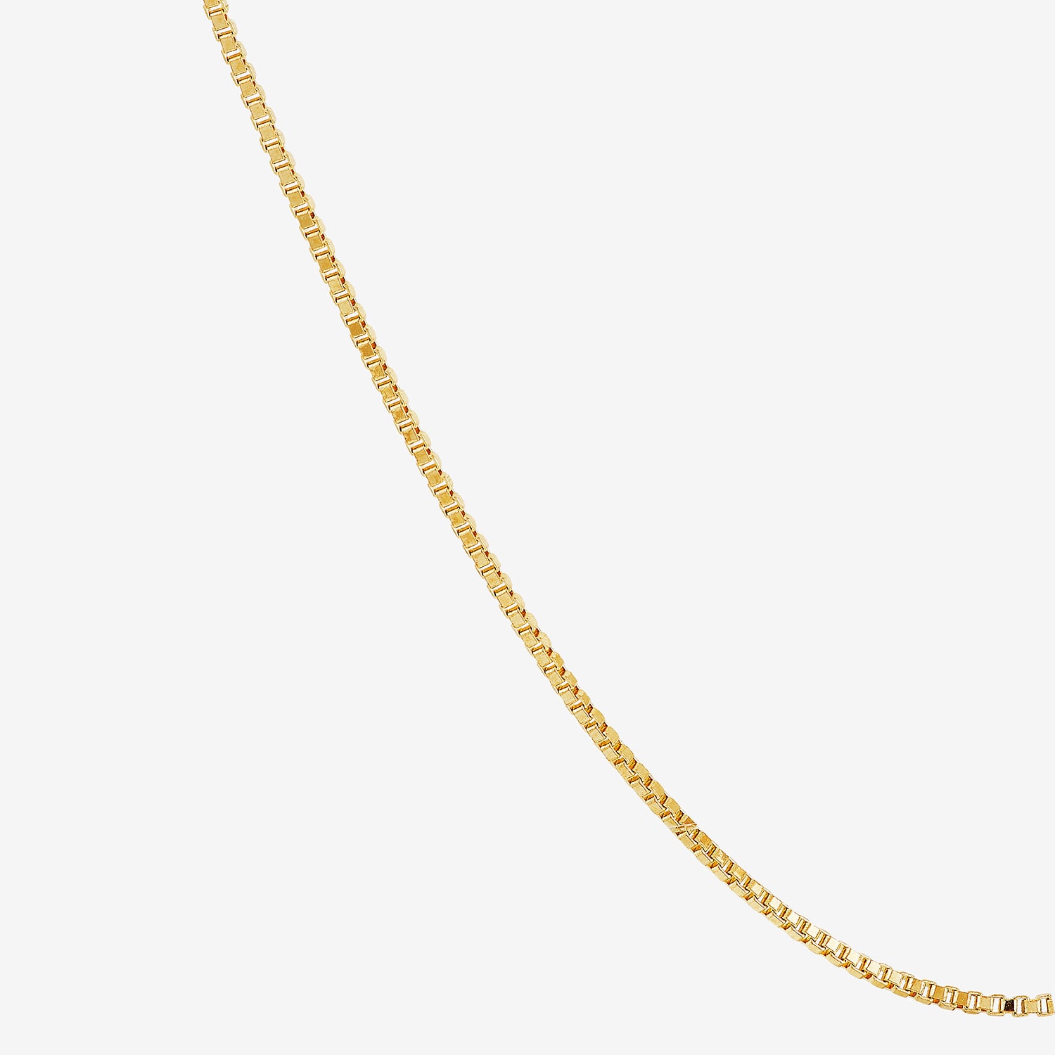 Womens 14K Gold 20 Inch Box Chain Necklace