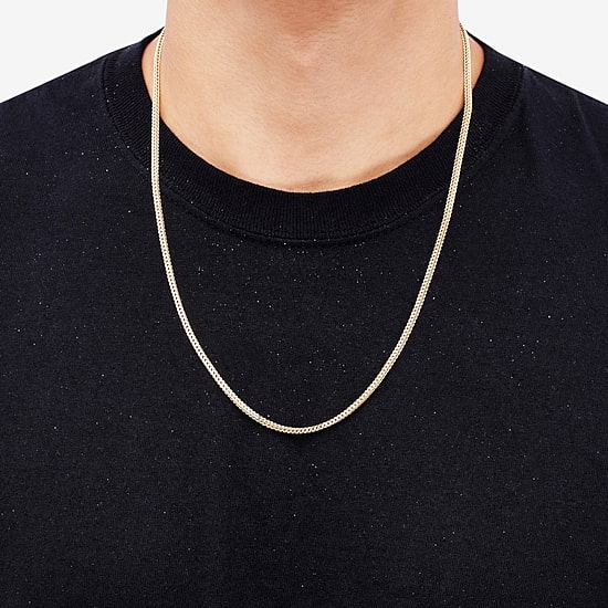 Womens 14K Gold 22 Inch Chain Necklace