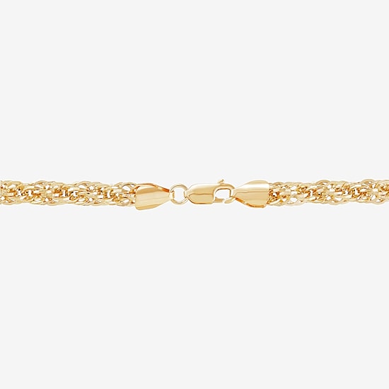 Mens 10K Gold 24 Inch Link Chain Necklace