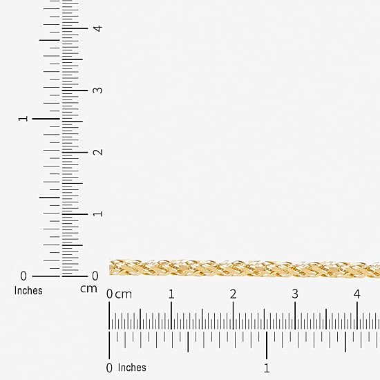 Womens 14K Gold 24 Inch Wheat Chain Necklace