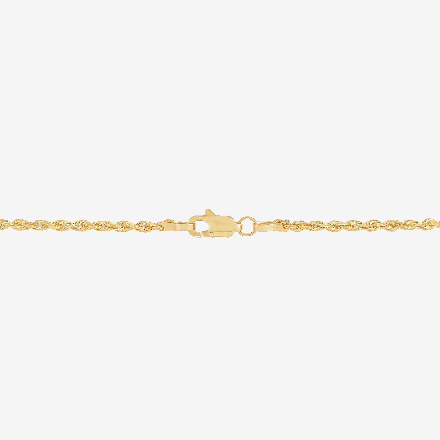 Womens 14K Gold 22 Inch Rope Chain Necklace