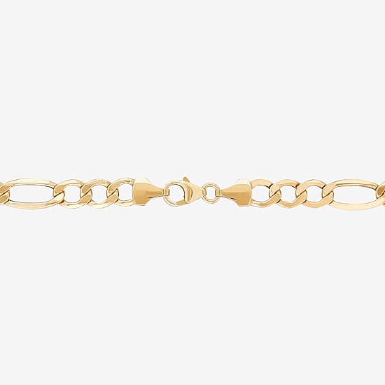 Mens 14K Gold 22 Inch Figaro Chain Necklace