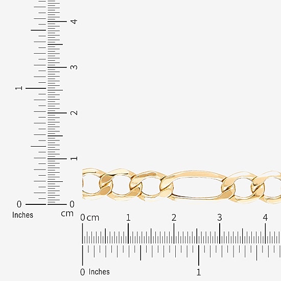 Mens 14K Gold 22 Inch Figaro Chain Necklace